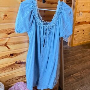 We The Free Denim Blue Romper